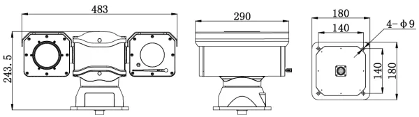 양분광 장거리 열 이미지 PTZ 카메라