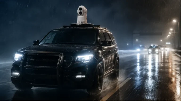 Road Mobile Patrol Thermal PTZ Cameras for Night Monitoring