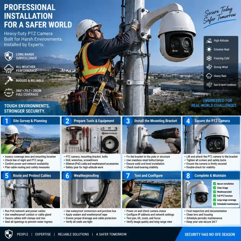 How To Install a PTZ IP Camera Outdoors Complete Guide