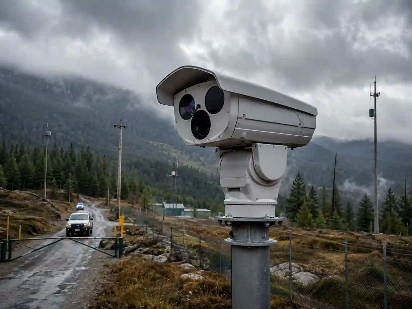 PTZ Camera in forest with water proof