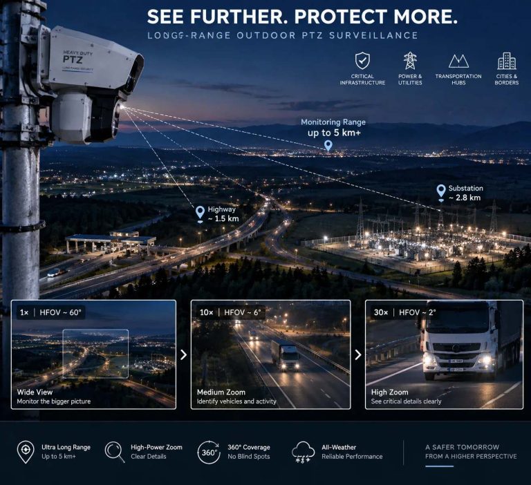 Range of PTZ Camera How Far Can It See Outdoors
