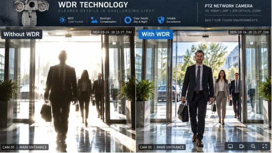 Surveillance camera WDR technology comparison